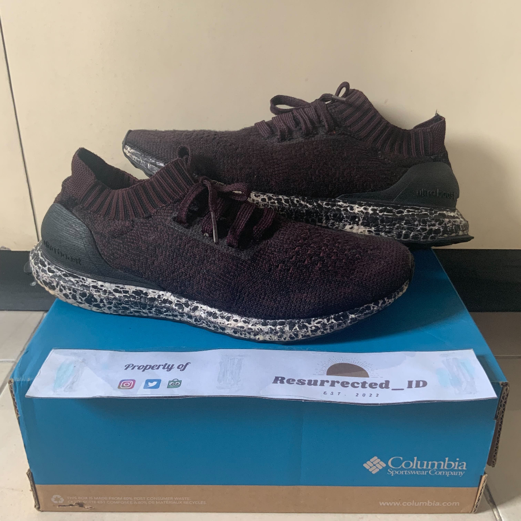 Sneakers Pria Original Adidas Ultraboost Uncaged Burgundy Ultra Boost Performance Running Sepatu Lar