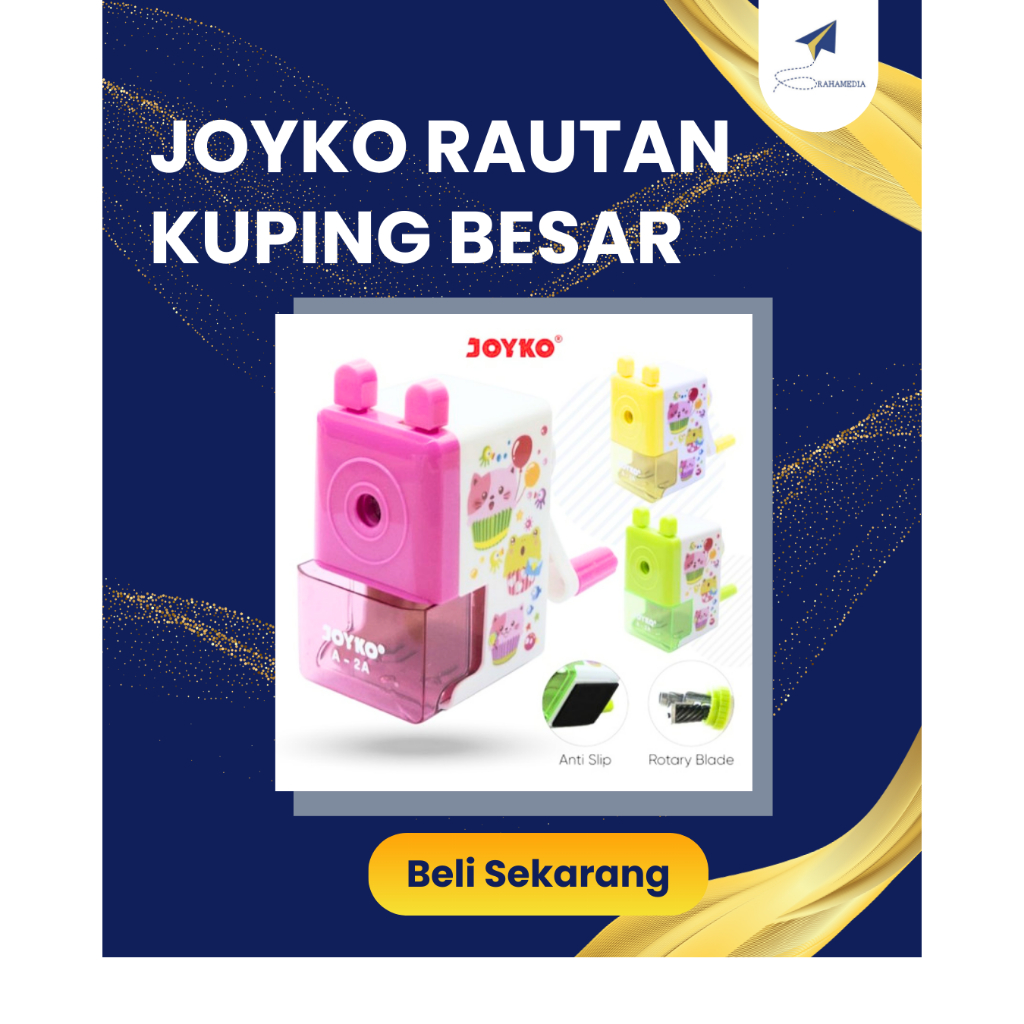 

Rautan Meja JOYKO Kuping Besar | Sharpener table bentuk Kuping warna original | Rautan\Serutan Murah