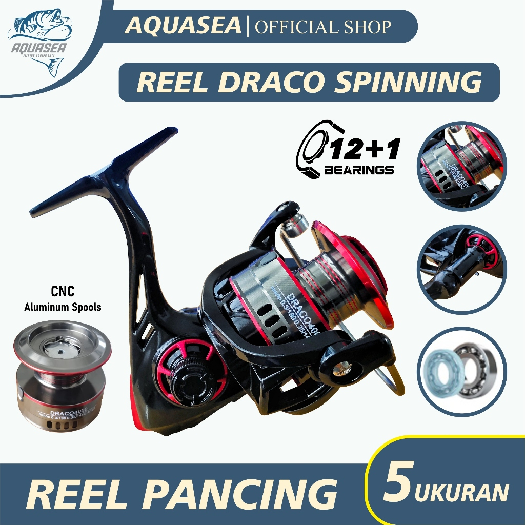 Alat Joran Pancing Terbaru Reel Draco Rell Rill Katrol Kerekan Fishing Aluminium Reel Draco Joran Te