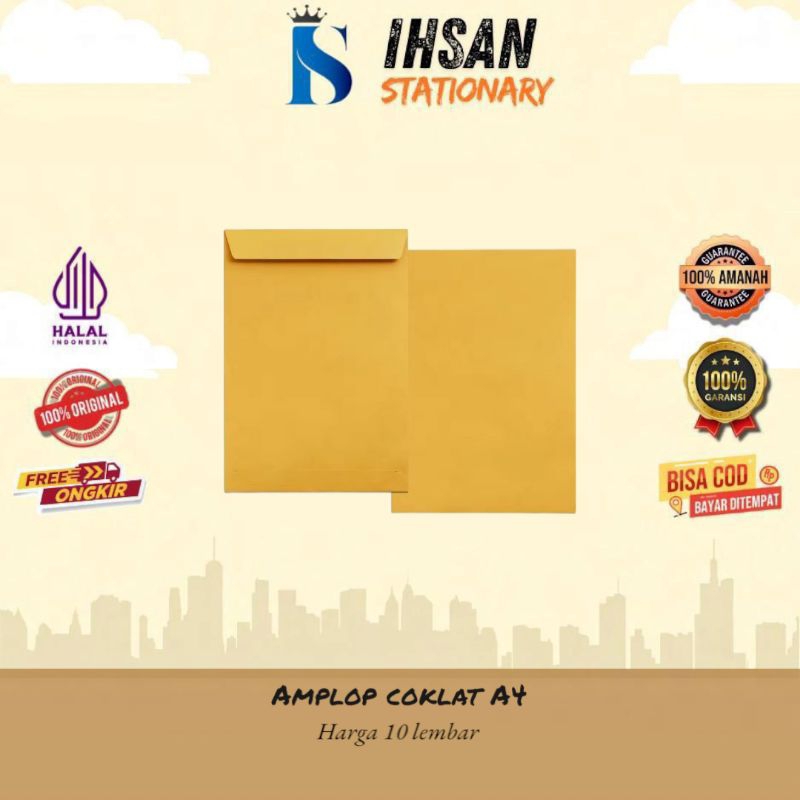 

Amplop Coklat A4 Isi 10 Lembar