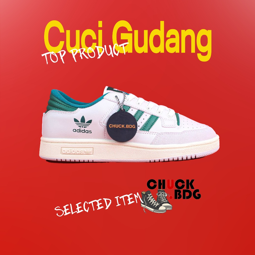 CUCI GUDANG Sneakers Adidas Centennial 85 Low White Green 100% Original