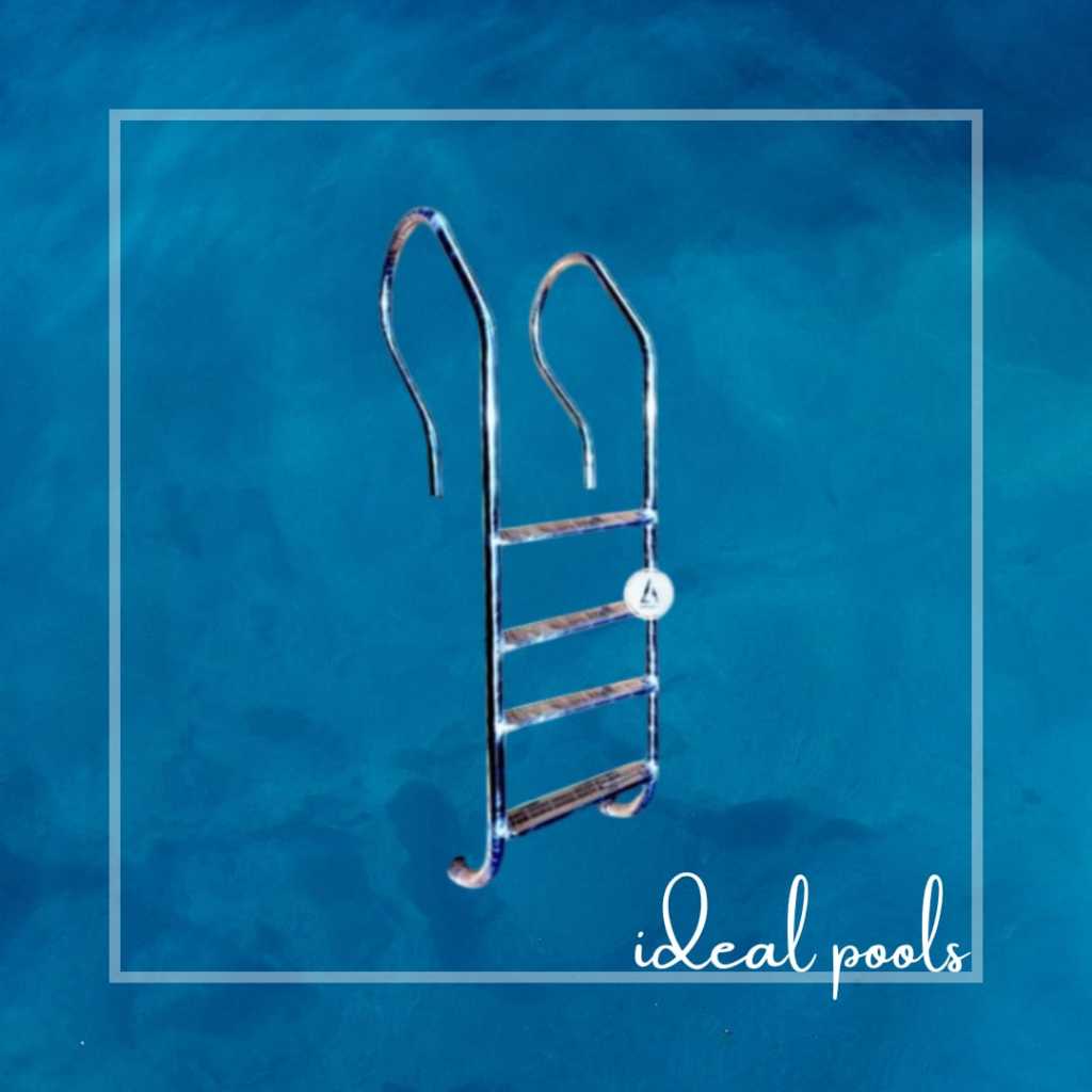 Tangga Kolam Renang 4 Trap Lokal / Tangga Kolam Renang Stainless SUS 304 Produk Lokal