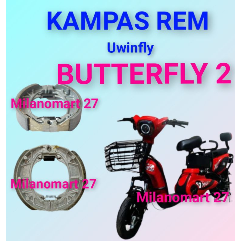 kampas rem uwinfly butterfly 2 kampas rem sepeda listrik uwinfly BUTTERFLY