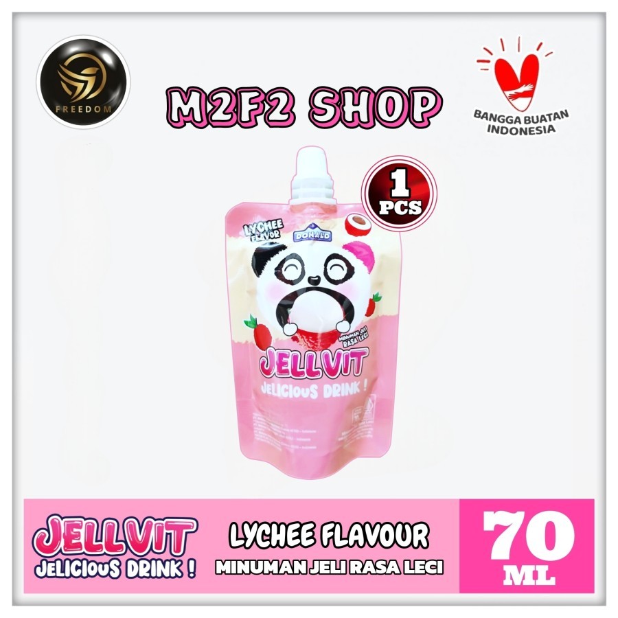 

Donald Jellvit Jelicious Drink Lychee Flavor | Minuman Jelly Rasa Leci Pouch - 70 ml (Kemasan Satuan)