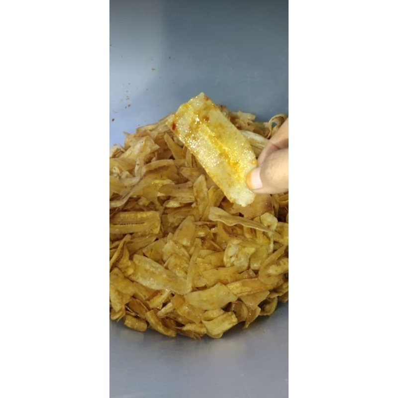 

Keripik pisang pedas renyah gurih 300 gram (seperapat)