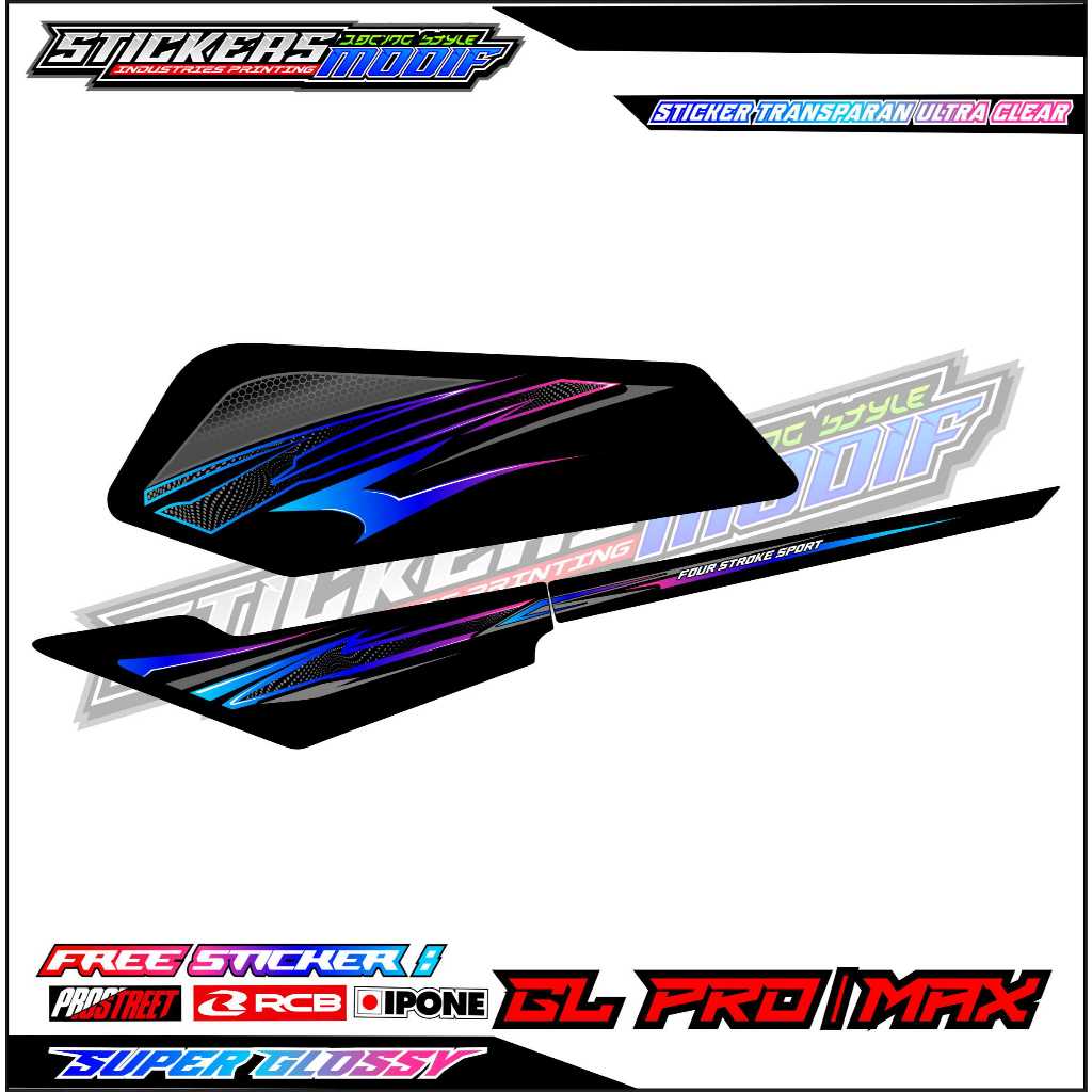 STRIPING VARIASI HONDA GL PRO - GL MAX / STICKER LIST VARIASI MOTOR GL PRO