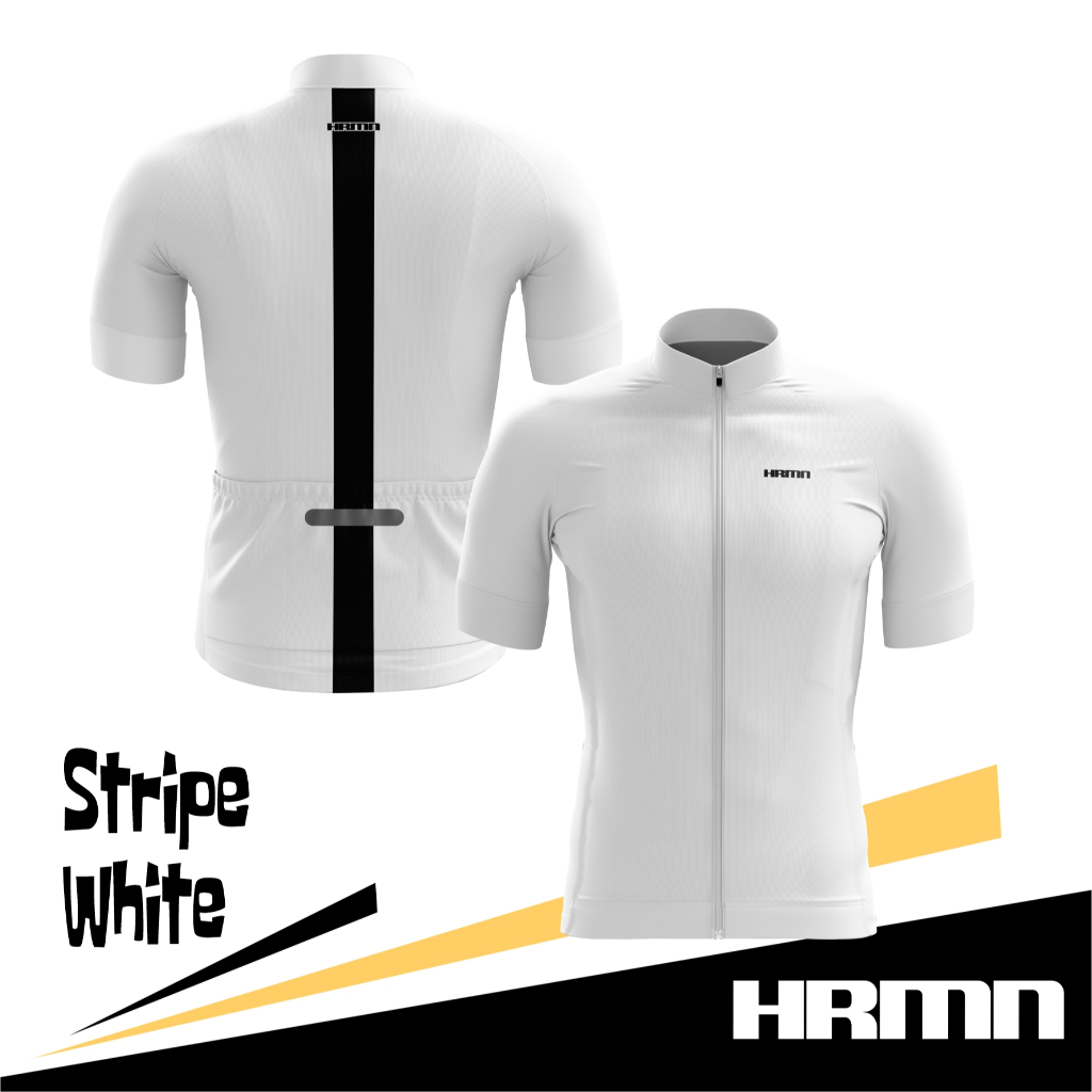 Jersey Road Bike / Jersey Roadbike - HRMN Stripe White
