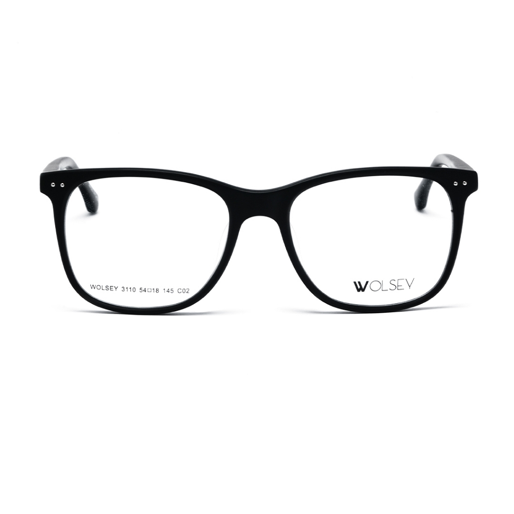 Optik Tunggal Frame Kacamata WOLSEY ; 3110 ; C02 (BLACK) - 54