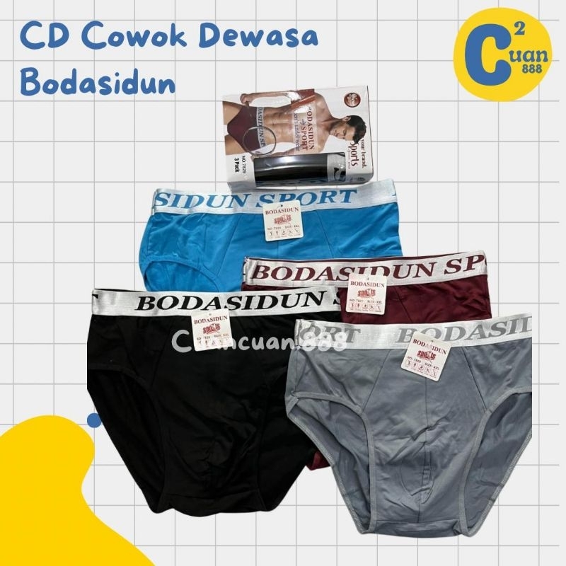 CD Cowok Dewasa Kotak Bodasidun Karet Tebal Segitiga Premium Celana Dalam Pria Lelaki Laki-Laki Teba