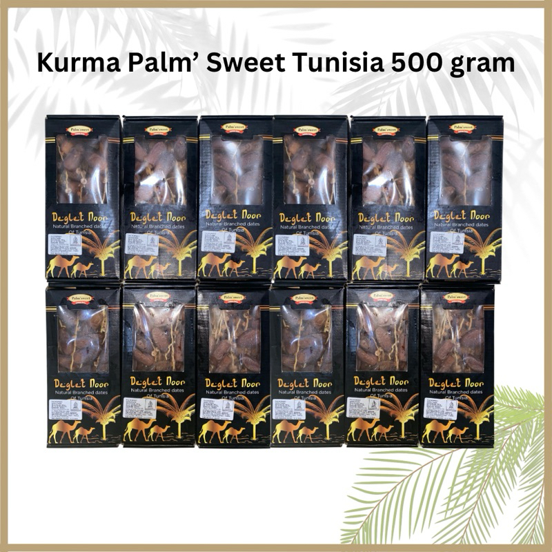 

KURMA PALM SWEET TUNISIAN TUNISIA DATES KURMA TANGKAI DEGLET NOOR 500 GRAM