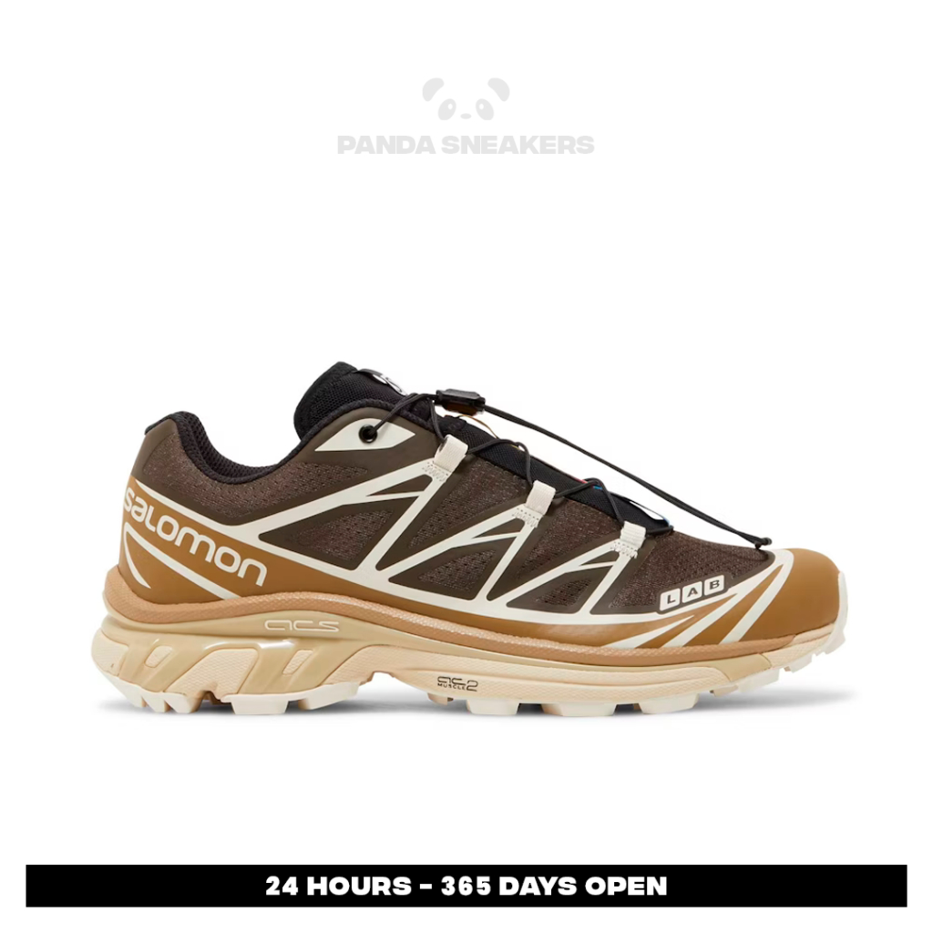 Sepatu Salomon XT6 Recut Wren Kangaroo Vanilla Brown Casual Gym Olahraga Joging Pria Wanita Sport