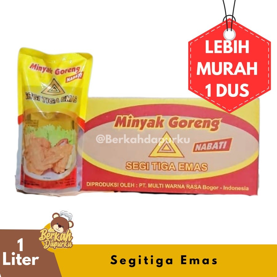 

MINYAK GORENG SEGITIGA EMAS KEMASAN 1LITER