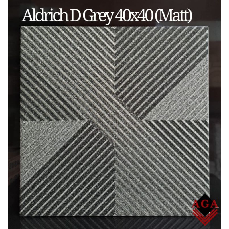 KERAMIK LANTAI 40X40 ALDRICH BLACK TIMBUL (MATT)