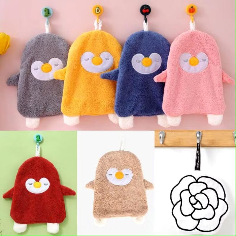 LAP TANGAN GANTUNG MICKROFIBER KARAKTER LUCU LAP DAPUR LAP PINGUIN LAP LOLIPOP