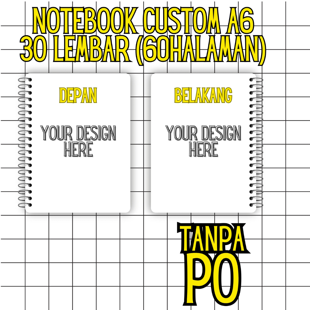 

NOTEBOOK/NOTES CUSTOM SOUVENIR UKURAN A6 60 HALAMAN