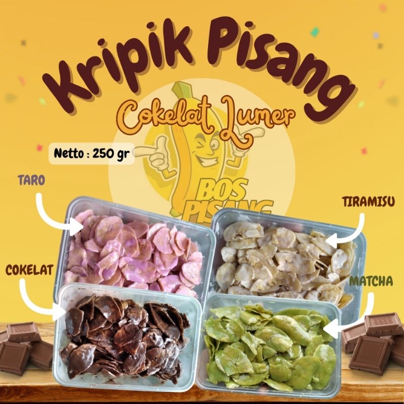 

KRIPIK PISANG COKLAT LUMER 250gr Makanan Snack By BosPisang