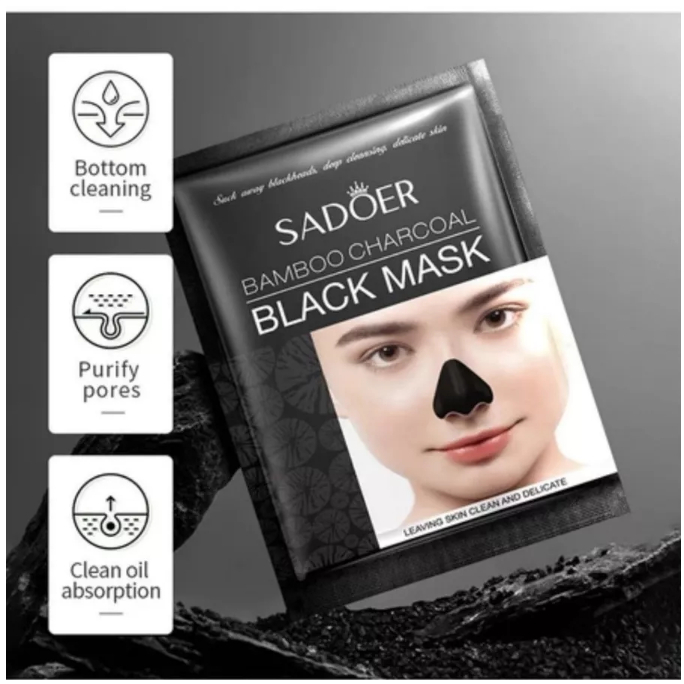 Blackhead Mask Masker SADOER / Wajah Arang Hitam Menghilangkan Komedo Hidung