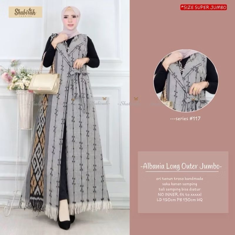 OUTER TENUN - LONG OUTER - CARDIGAN TENUN - TENUN JEPARA