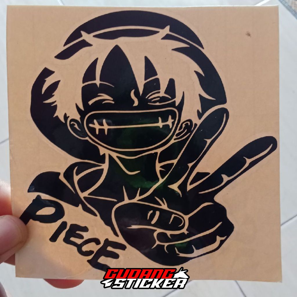 

Sticker one piece cutting stiker luffy the monkey promo stickerr terlaris