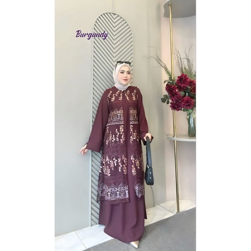 Meyra Abaya Set Outer Aku Karissa 2025// Set Cantik Outer// Syafira abaya set outer // Naura abaya s