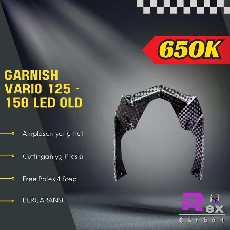 Garnish Vario 125/150 Led Old Carbon kevlar/ karbon fiber