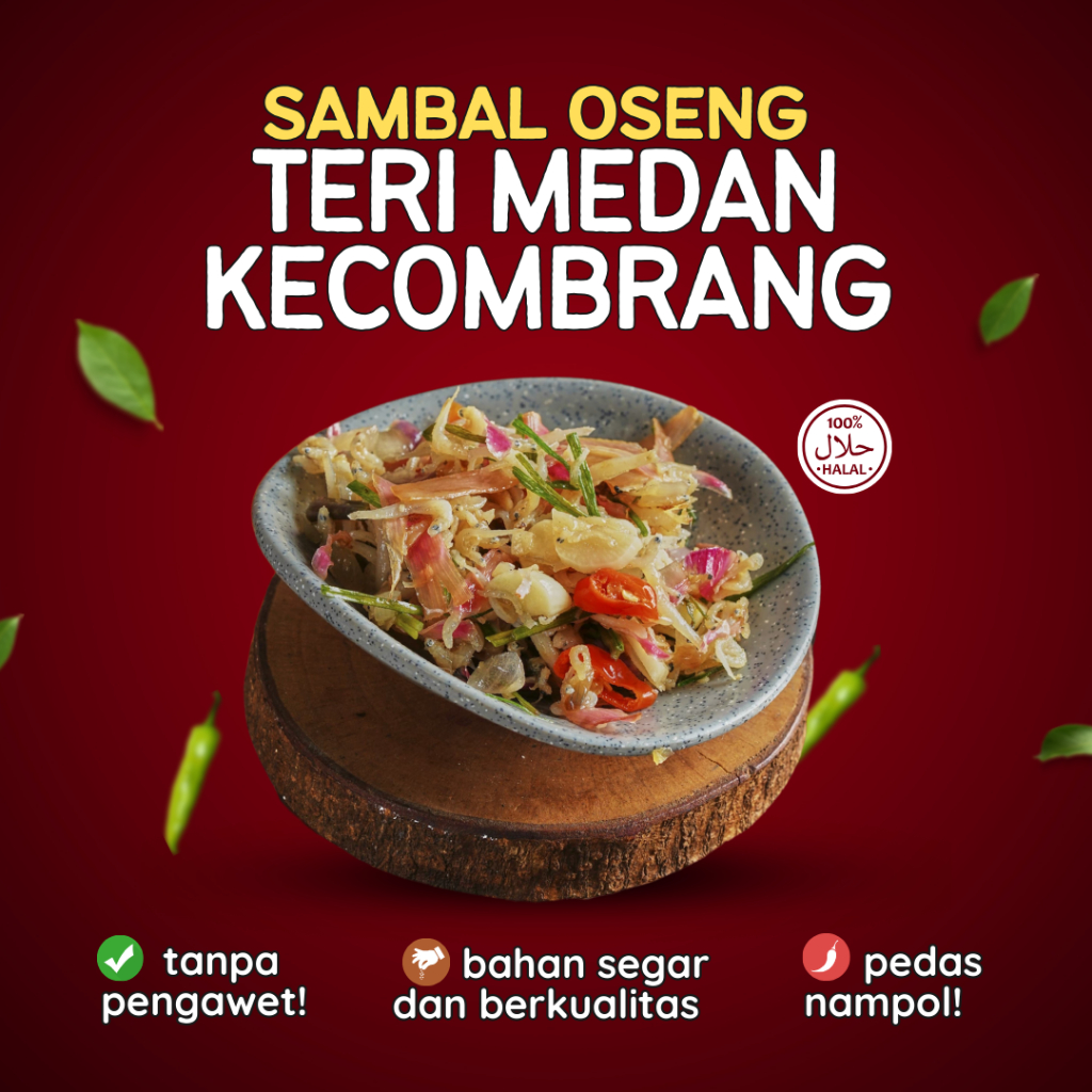 

Sambal Oseng Teri Medan Kecombrang Spicy Hot – Premium Homemade Lebaran Idul Fitri | Paket Sahur