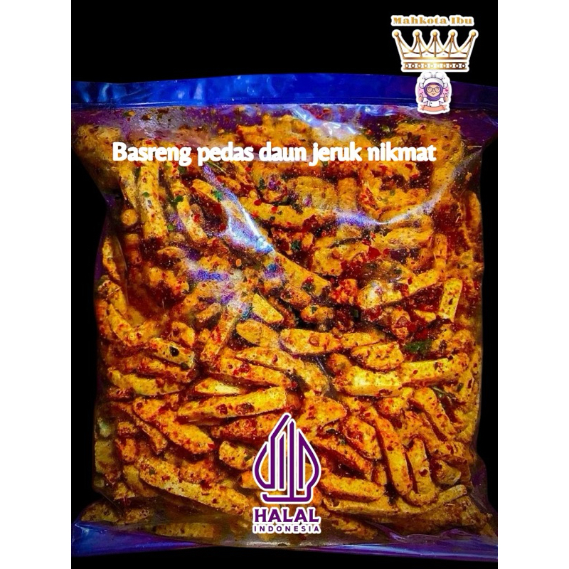 

COD!!! Basreng pedas daun jeruk, rasa original daun jeruk gurih,1/kg