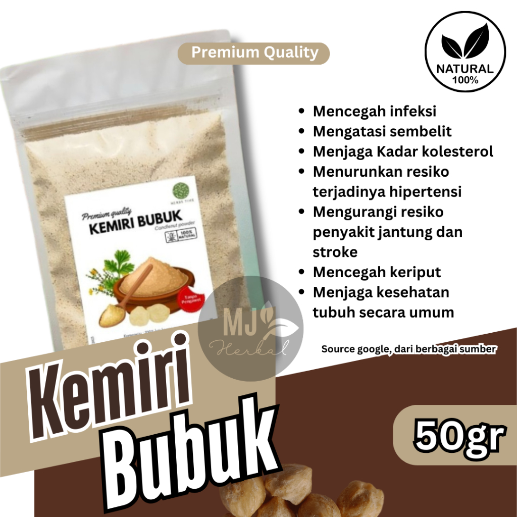 

Bubuk Kemiri 50gr / Candlenut Powder - MJ Herbal