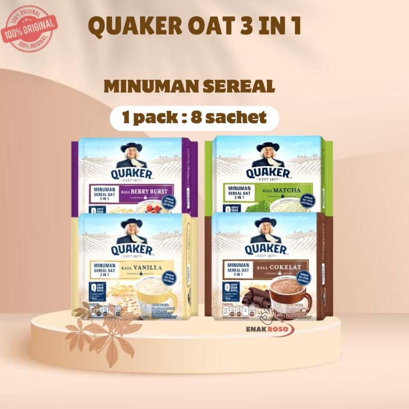 

Quaker 3in1 Minuman Sereal Oat Paket 3 Rasa