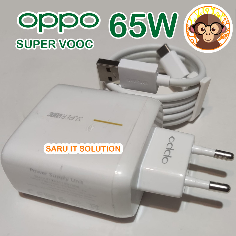 Charger Oppo Super VOOC Type C 30W 33W Max 65W Fast Charging Realme Super Dart