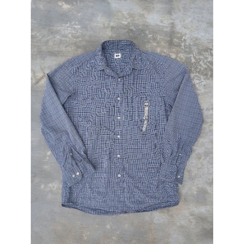 Multiplaid Long-Shirt by Unqlo / kemeja kotak-kotak