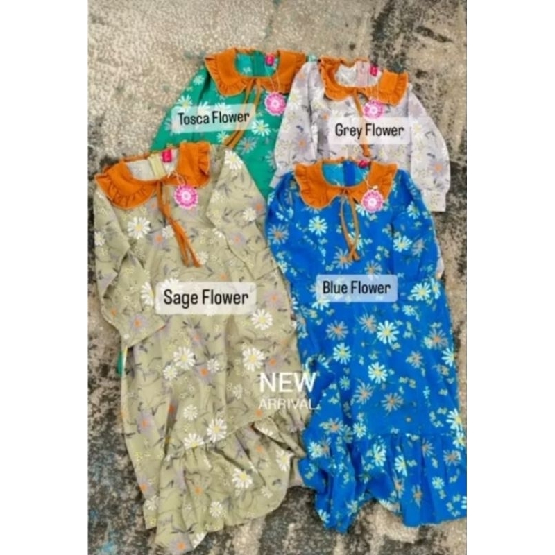 Neww GAMIS DRESS LUNARA LITTLE DRESS FLOWKIDS flower kids