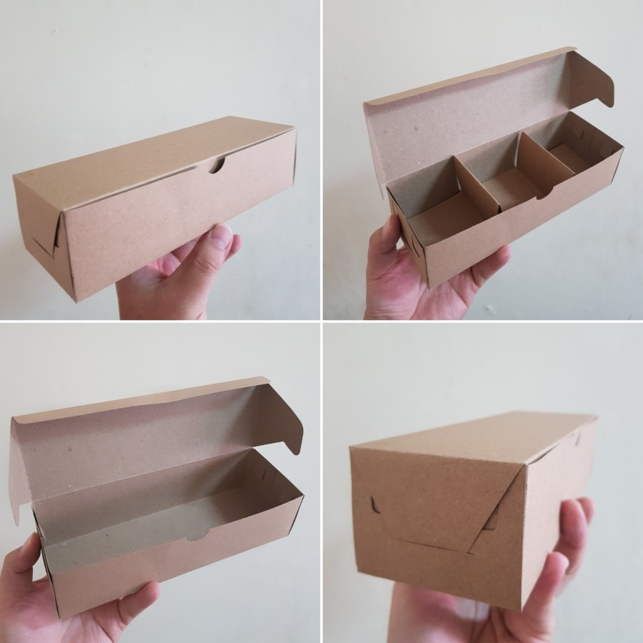 

Box Eggtart 22x7.5x5.5 Dus Kue Sekat 3 Cokelat
