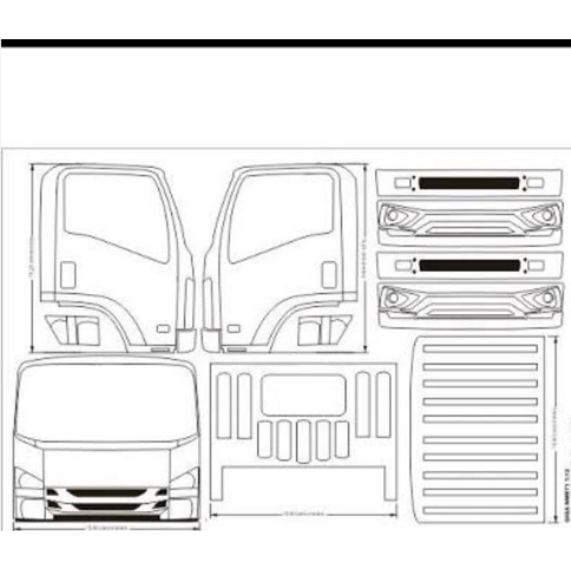 jual pola kabin miniatur truk giga