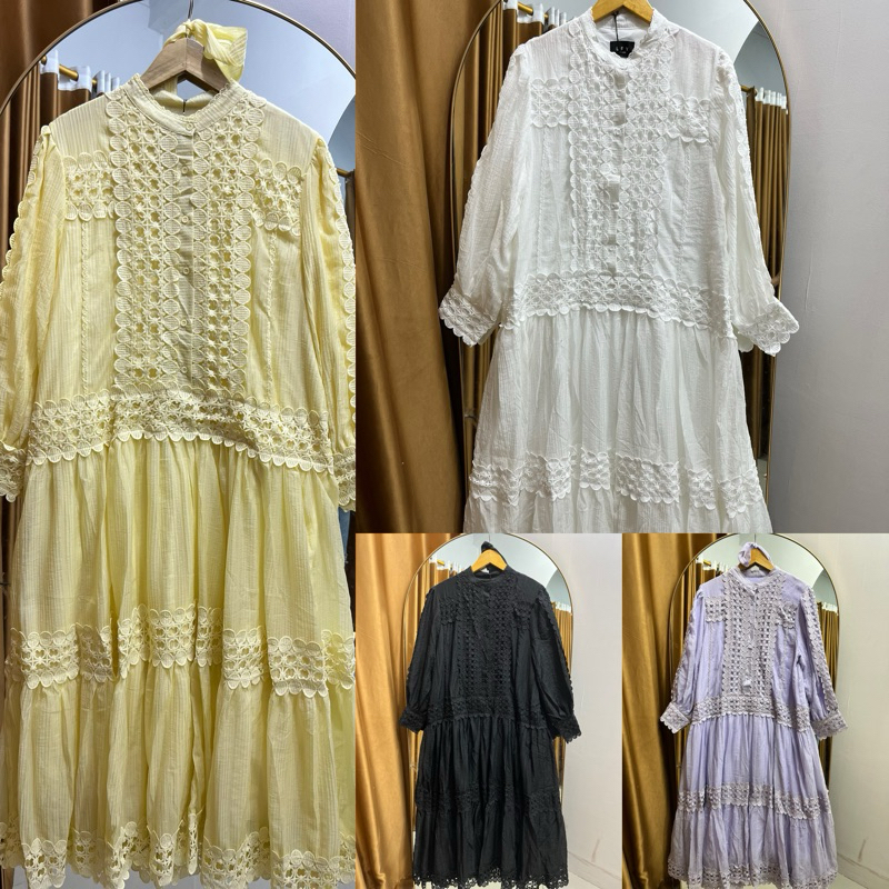 Gamis lafreya purple katun import