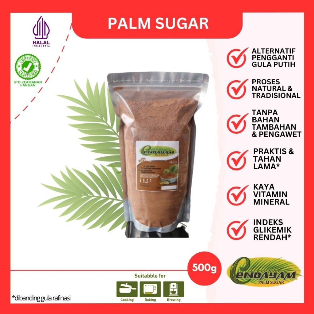 

ORGANIC PALM SUGAR 500GR - GULA ARENGA ORGANIK 500GR - CENDAYAM GULA SEMUT AREN PREMIUM