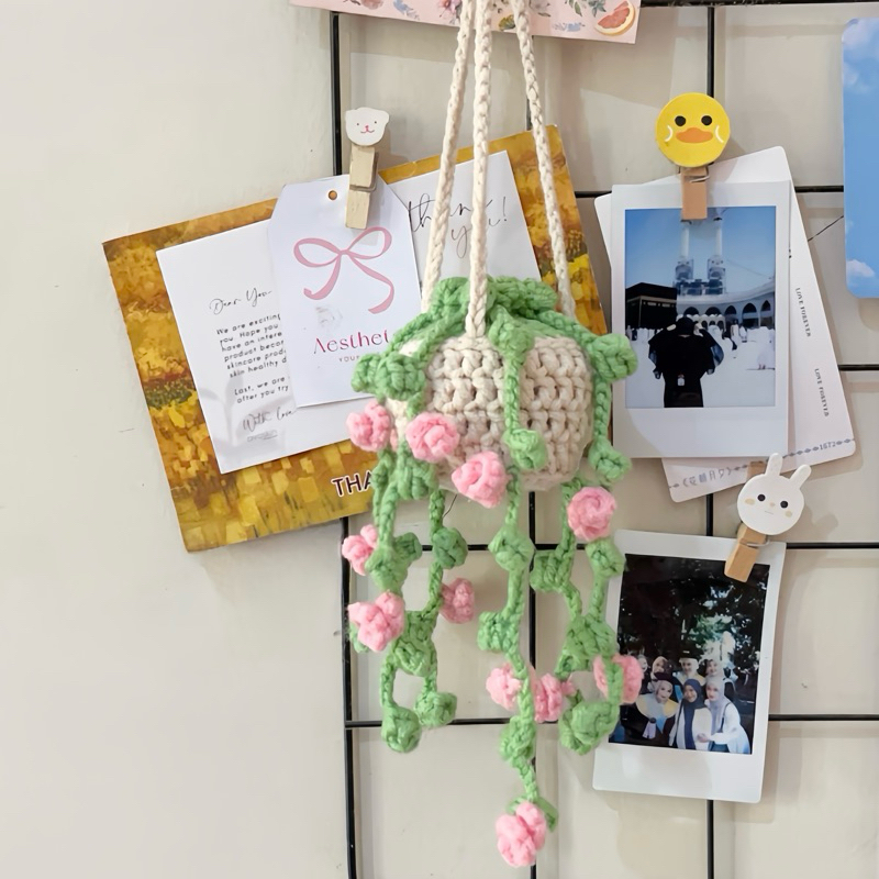 HANGING POT CROCHET | GANTUNGAN POT RAJUT | POT BUNGA RAJUT