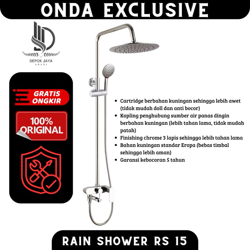 ONDA SHOWER MANDI/RAIN SHOWER RS15
