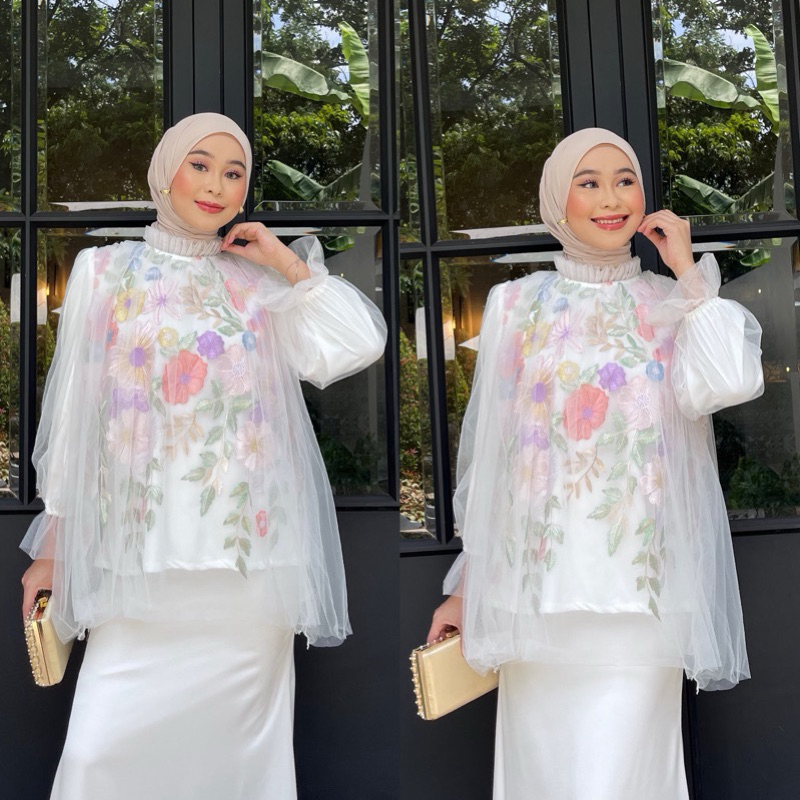 Avika Blouse Fatun Hijab Atasan Putih