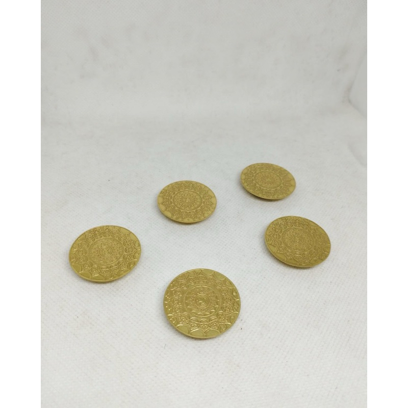PIN LOGAM KUNINGAN ETSA KASAR + MAGNET