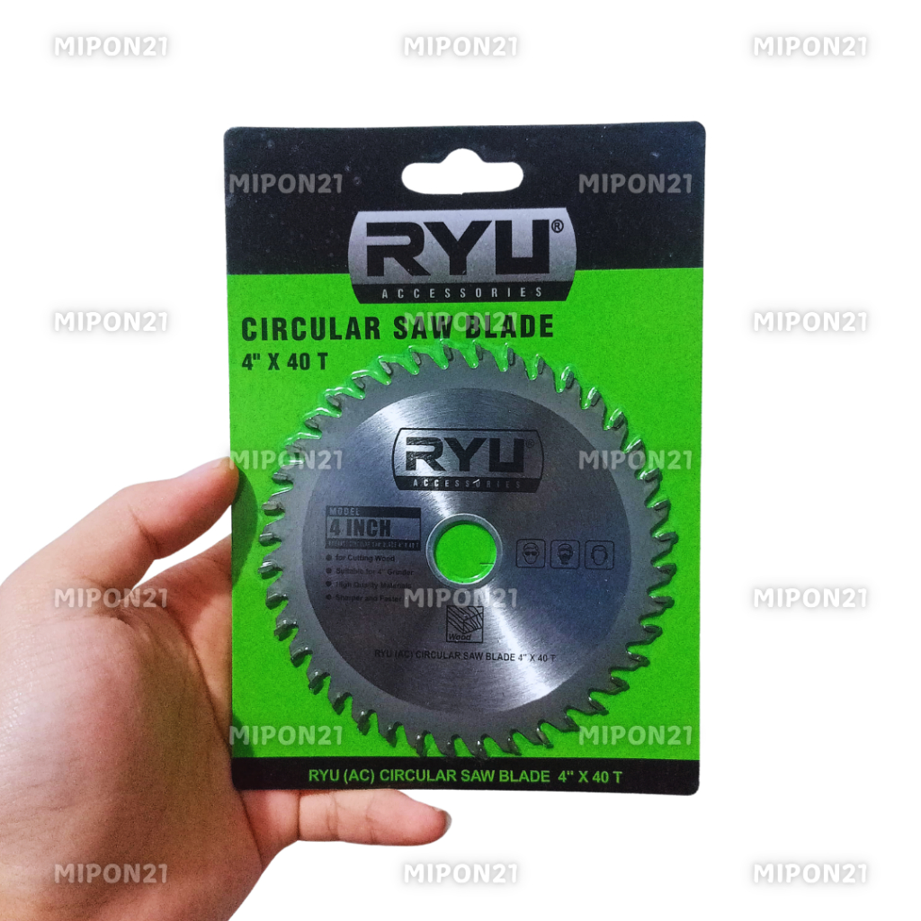 RYU Mata Gerinda 4" x 40 T Pisau Gergaji Potong Kayu