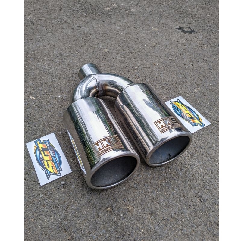 Knalpot suos cabang 2 Bulat