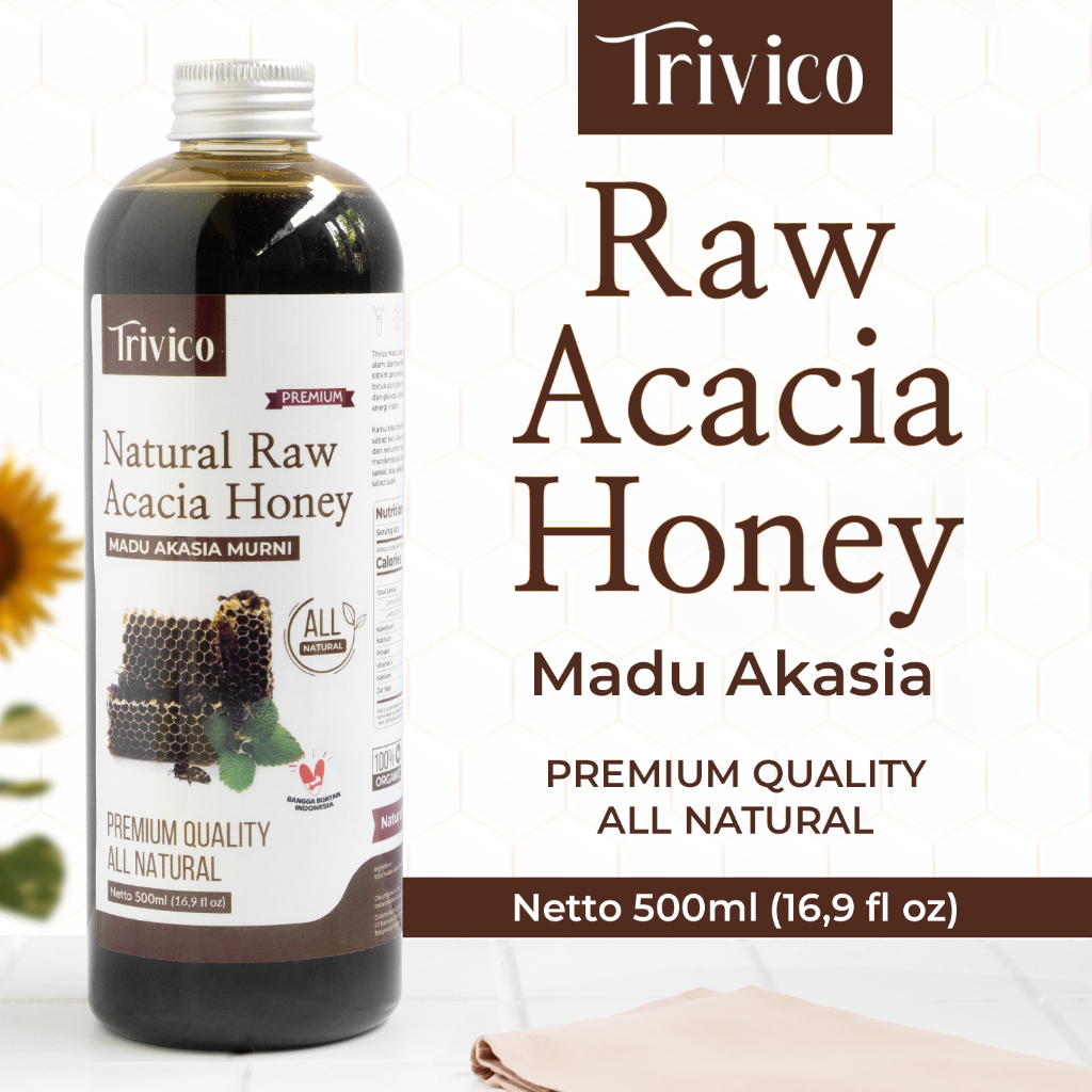 

Trivico Madu Akasia 500ml (720gr) - Madu Murni 100% Asli Kaya Manfaat