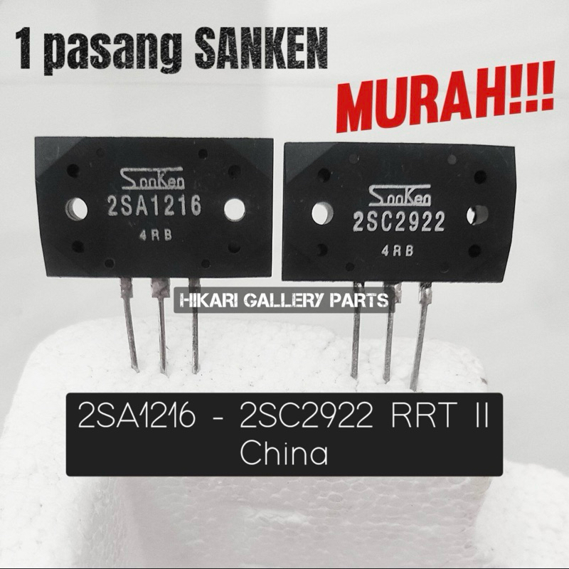 [1 SET] TR FINAL SANKEN 2SA1216 2SC2922 RRT (CHINA) / Transistor SANKEN 2SA 1216 2SC 2922 RRT 1 SET 