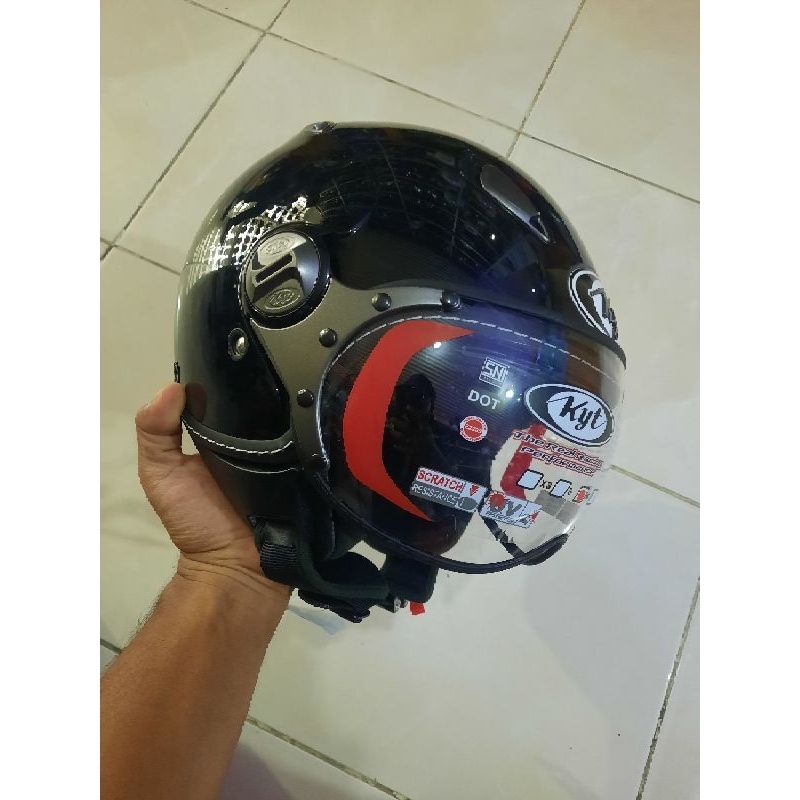 Helm Halfface kyt elsico | model kaca setengah | Bukan YRH hijab