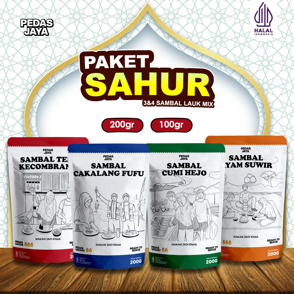 

Paket Sambal Pedas Jaya | Sambal Cumi | Sambal Cakalang Fufu | Sambal Ayam Suwir | Sambal Teri kecombrang