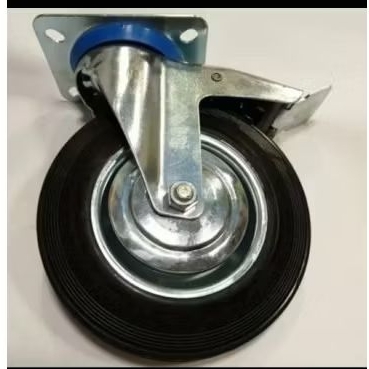 Roda Trolle Karet 8 inch Rem+Hidup