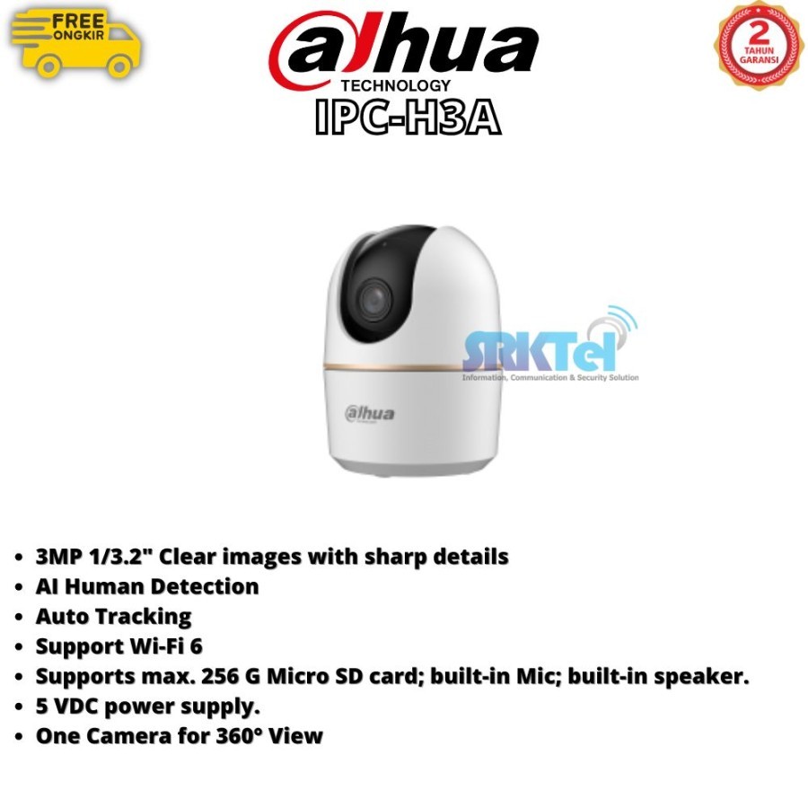 Dahua DH-H3A Kamera CCTV IPcam 3MP Wireless Wifi Babycam Indoor Dahua Hero