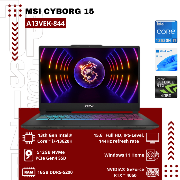 MSI CYBORG 15-A13VEK.844 Intel® Core™ i7-13620H