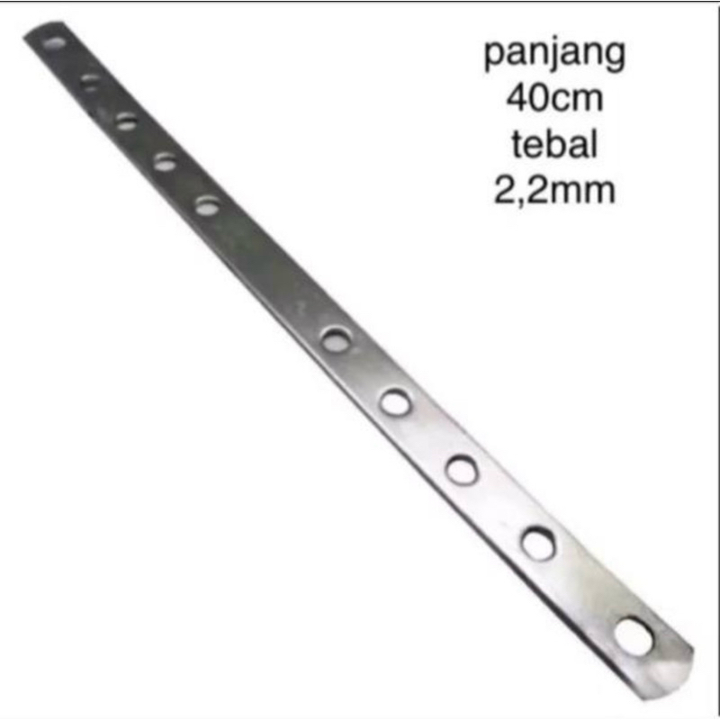 Plat Lubang CHROME BESI TEBAL Universal